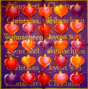 048 Herz / Herzen - 3-lagig (weiß) - Ihr